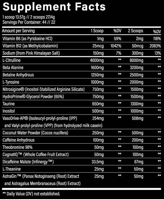 Supplement Facts for Philosopher's Stone